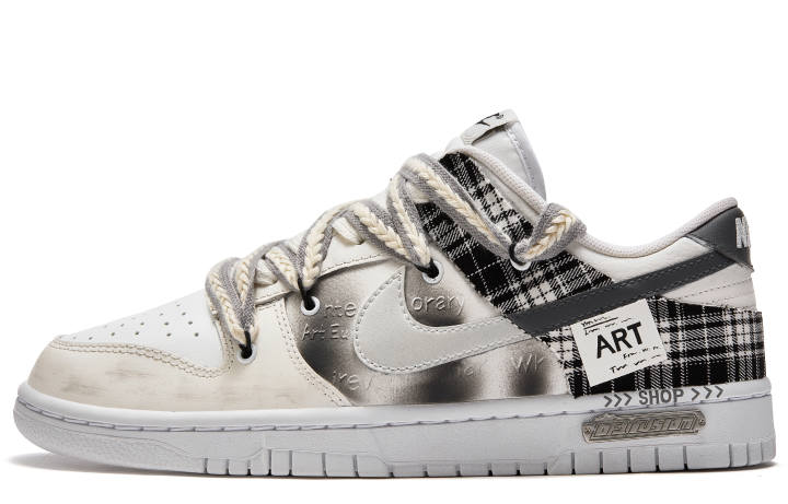 Nike Nike Dunk Freedom Panda, Amnesia Abrasion Resistant Abrasion Resistant Low top Skateboard Shoes Men's Ecru