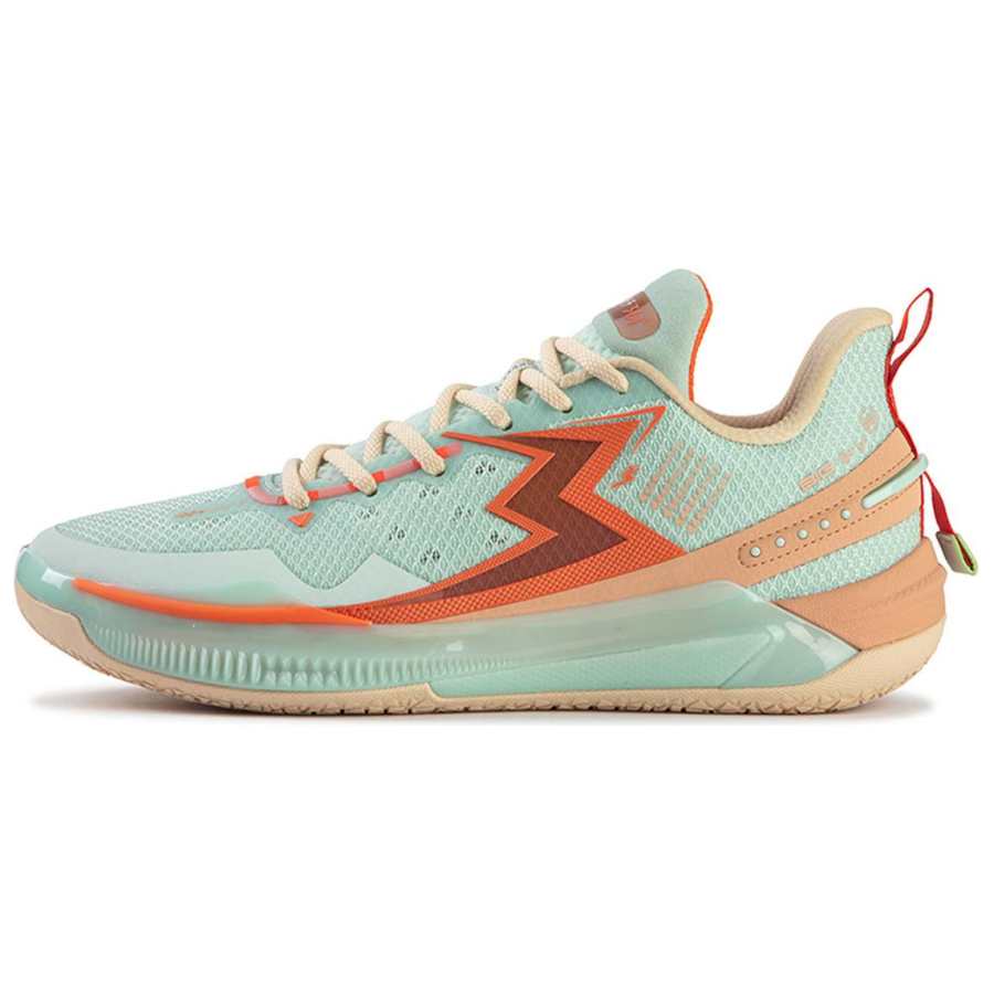 361° BIG3 5.0 Quick Comfortable And Trendy Mesh Cushioning, Wear Resistant Low top Basketball Shoes Men's Green Orange