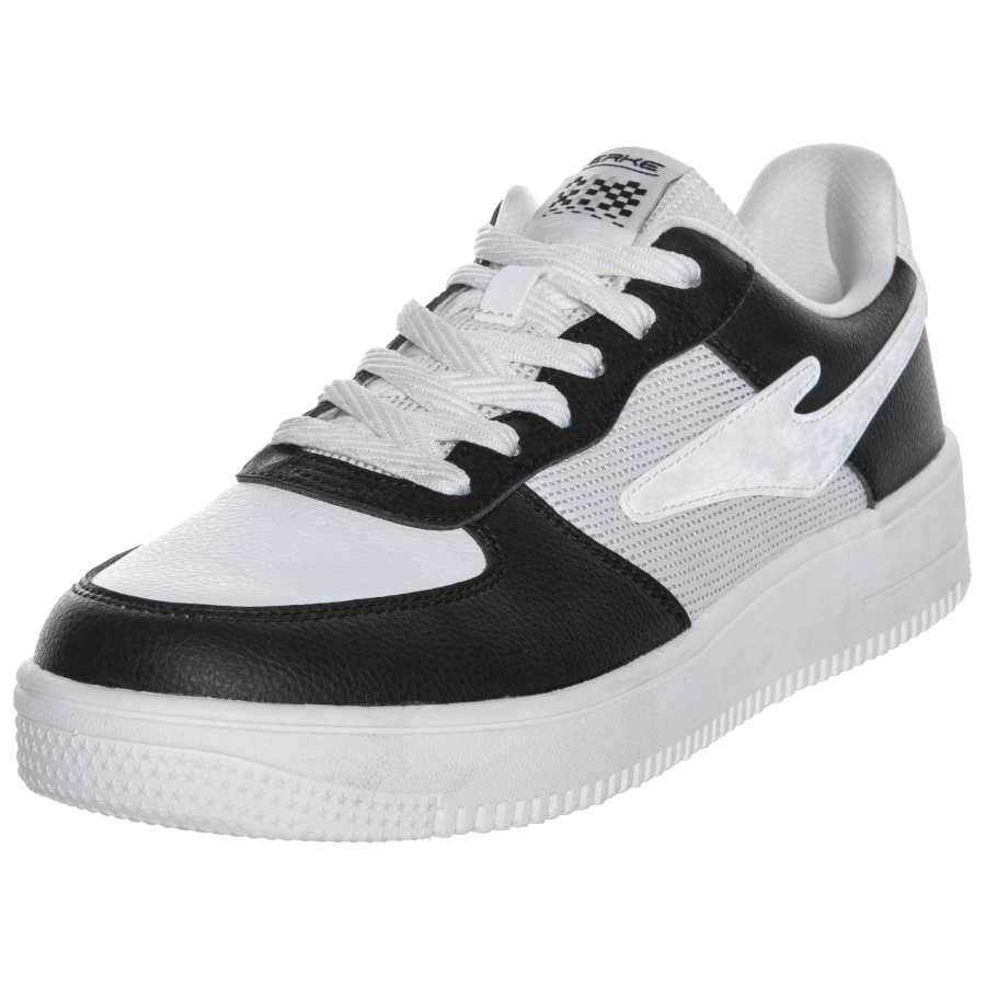 Erke Slip Resistant Cushioning Low top Skateboard Shoes Men's White Black