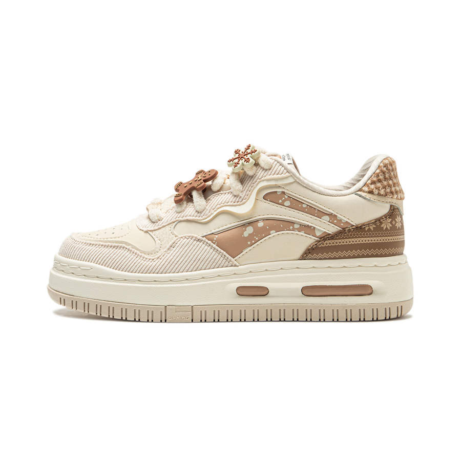 Li-Ning Li Ning Future C1 Synthetic Leather, Split Cow Leather Cushioning, Wear Resistant Low top Skateboard Shoes Women's