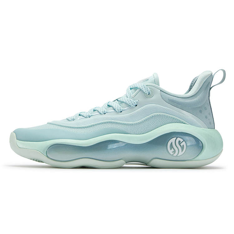 361° AG6 Raw Jade Cushioning Slip Resistant Abrasion Resistant Coverage Low top Basketball Shoes Men's Sheer Blue
