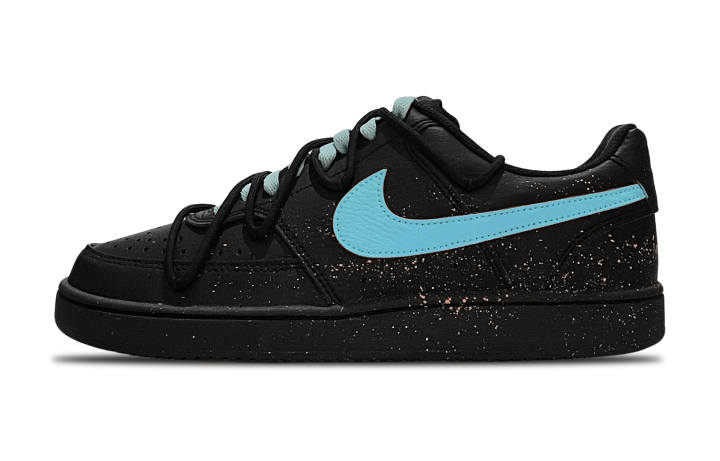 Nike Nike Court Vision Low Abrasion Resistant Low top Skateboard Shoes Unisex Black Blue