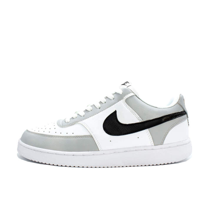 Nike Nike Court Vision Leather Cushioning Low top Skateboard Shoes Unisex Gray White