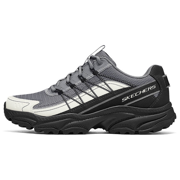 Skechers VIGOR AT Abrasion Resistant Height Increasing Grip Low top Hiking Shoes Men's Black Gray