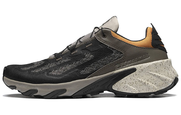 SALOMON Speedverse Fabric Slip Resistant, Abrasion Resistant, Lightweight Low top Outdoor Shoes Unisex Black Gray
