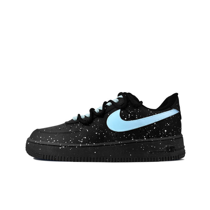 Nike Nike Air Force 1 Ether Blue Baby's Breath Slip Resistant Abrasion Resistant Low top Skateboard Shoes Unisex Black Blue