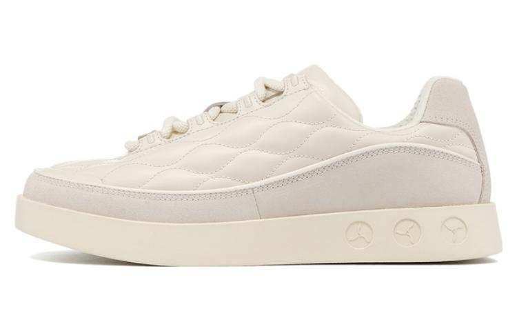 LI-NING 1990 LI NING 1990 Classic Collection Bellflower 3 Wear resistant And Lightweight Low Top Skateboard Shoes Women's Ecru