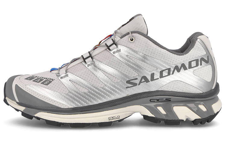 SALOMON XT 4 Comfortable Cushioning Slip Resistant Abrasion Resistant Low top Running Shoes Unisex Silver