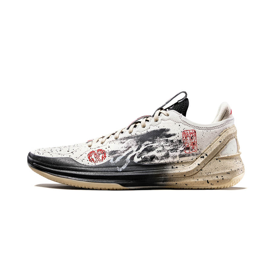 Li-Ning Li Ning Liren 4 V2 Low top Basketball Shoes Men's White Black