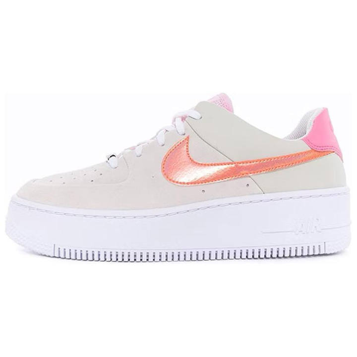 Nike Nike Air Force 1 Sage Low Light Bone Hyper Crimson Women's