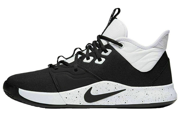 Nike Nike PG 3 TB 'Black White' Pickled 3 Paul George Comfortable Fabric Cushioning Abrasion Resistant Low top