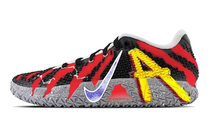 Nike Nike Ja Morant 3 Lightning Abrasion Resistant Low top Basketball Shoes Unisex Black Red