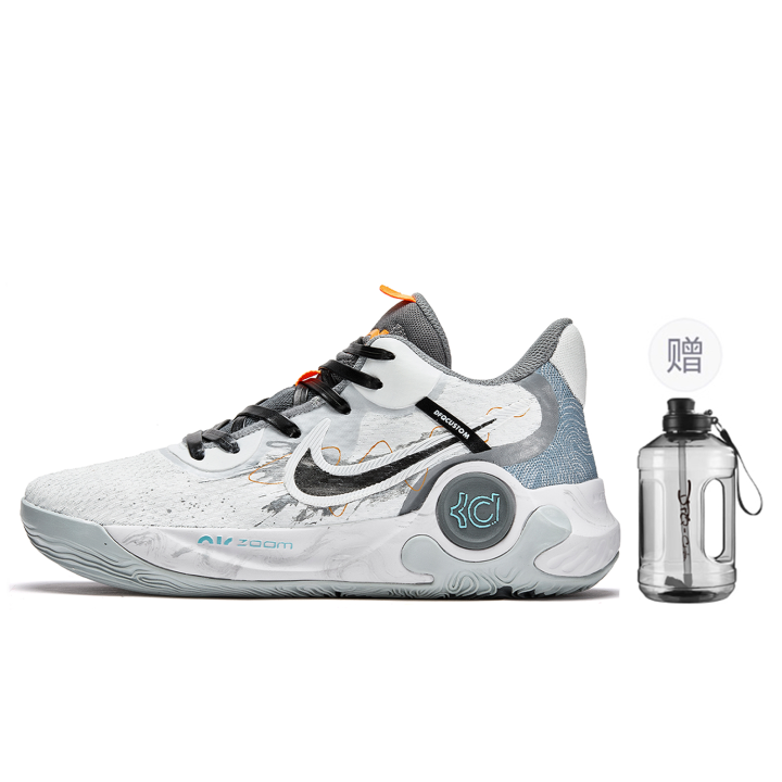 Nike Nike Trey 5 ADCDAVINCI Custom, Speed Blue Slip Resistant Mid top Basketball Shoes Unisex Gray