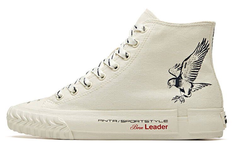 ANTA X Robert Geller Life Series Sneakers Canvas High 'Eagle White Black' Women's