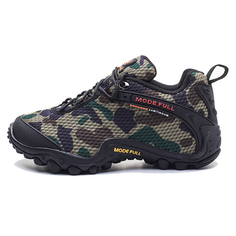 MODE FULL Cushioning Slip Resistant Abrasion Resistant Breathable Low top Mountaineering Shoes Men's