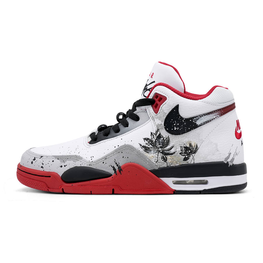 Nike Nike Flight Legacy Mid top Basketball Shoes Unisex Red White Black