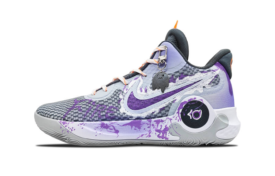 Nike Nike KD Trey 5 IX Cushioning Abrasion Resistant Cushioning, Wear Resistant Mid top Basketball Shoes Unisex White Purple