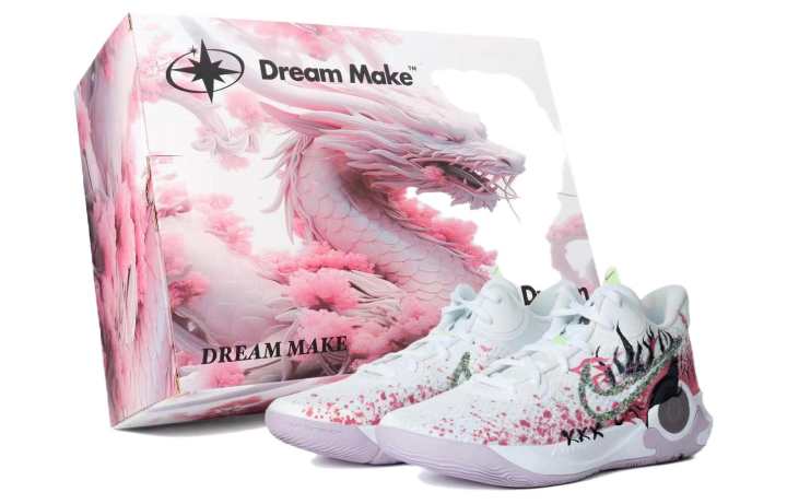 Nike Nike KD Trey 5 IX Cushioning Breathable Coverage High top Vintage Basketball Shoes Unisex White Red