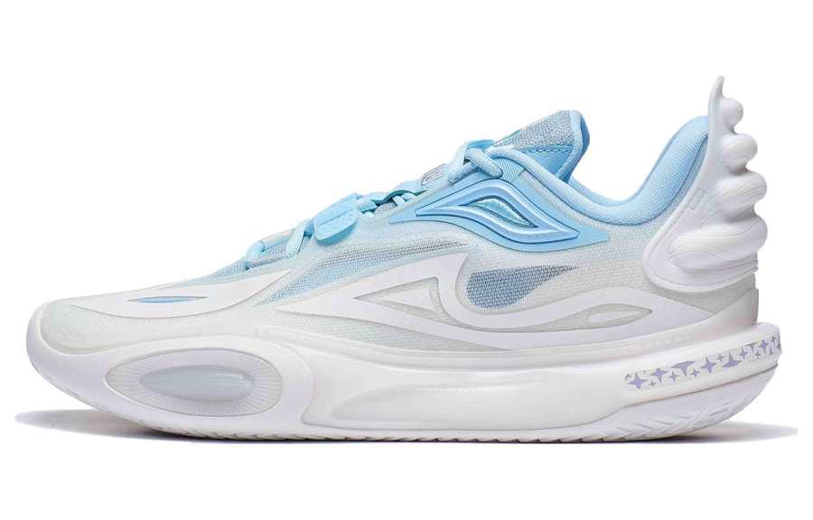 Li-Ning Li Ning Wade All City 11 V2 PU, Textile, TPU Cushioning, Wear Resistant Low top Basketball Shoes Men's Mist White