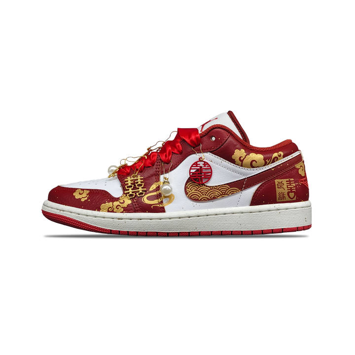 Jordan Jordan Air Jordan 1 GS Tower Rabbit Coexistence Leather Cushioning Slip Resistant Abrasion Resistant