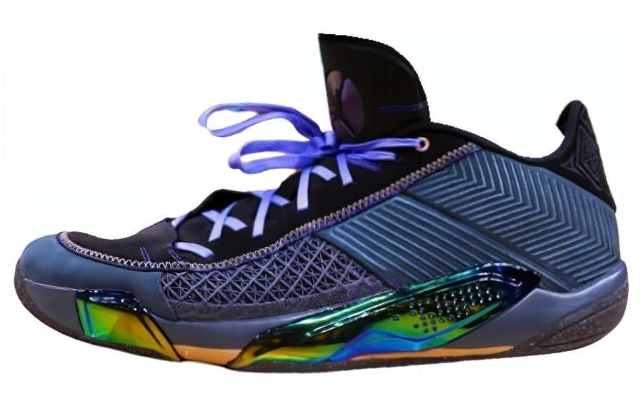 Jordan Jordan Air Jordan 38 Low PE Cushioning Slip Resistant Abrasion Resistant Low top Basketball Shoes Men's Black Purple