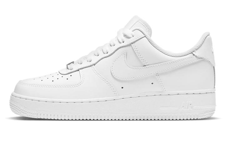 Nike Nike Air Force 1 'Triple White' Leather Abrasion Resistant Low top Skateboard Shoes Women's Pure White