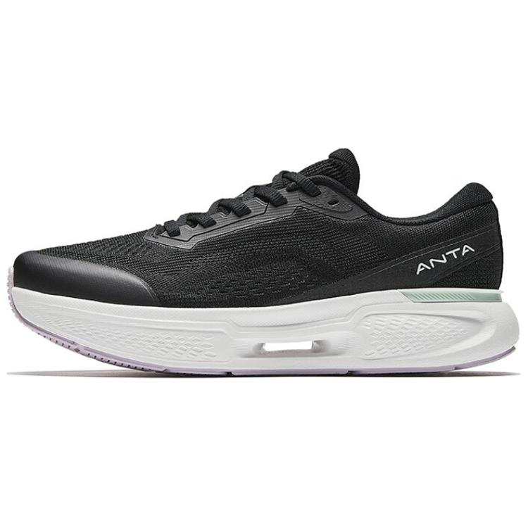 Anta Divine Run 11 Cushioning Abrasion Resistant Cushioning, Wear Resistant Low top Training Shoes Women's Black White