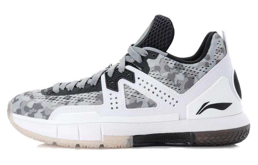 Li-Ning Li Ning WOW 5 Low top Basketball Shoes Men's Gray White