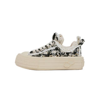 Foreshadow 'Double Uni 1.0 Nightfall Starry Low top Canvas Shoes Women's Starlight Black