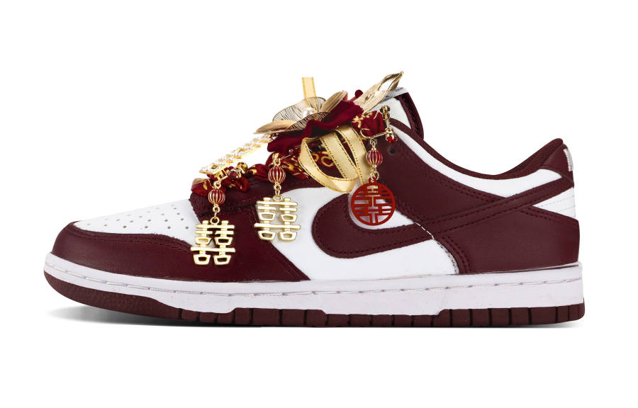 Nike Nike Dunk Slip Resistant, Abrasion Resistant, Lightweight Low top Skateboard Shoes Unisex Burgundy