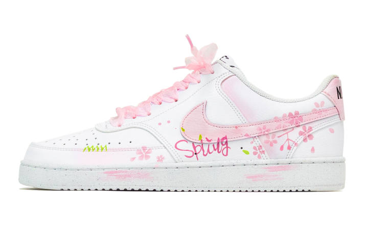 Nike Nike Court Vision 1 Low top Skateboard Shoes Unisex Pink White