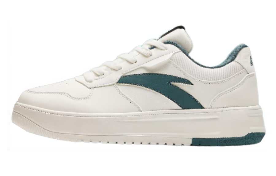 Anta Slip Resistant Low top Skateboard Shoes Men's White Green