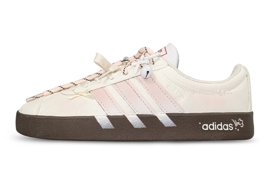 Adidas Adidas VL COURT 2.0 Lifestyle Cream Apricot Bell Language MONE Manufacturing Abrasion Resistant Lightweight
