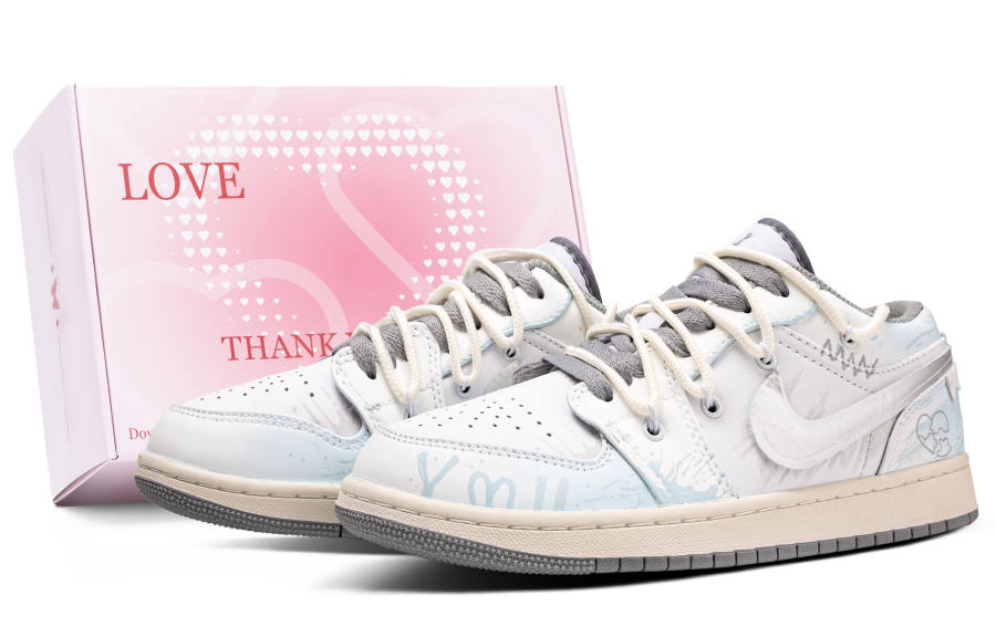Jordan Jordan Air Jordan 1 Maris Sal Love Day Box Slip Resistant Abrasion Resistant Slip Resistant Abrasion Resistant Low top