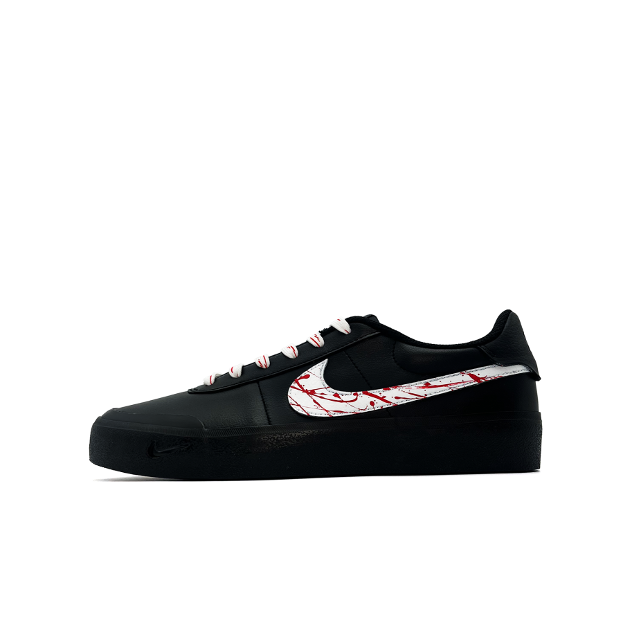 Nike Nike Court Shot Slip Resistant Abrasion Resistant Low top Skateboard Shoes Men's Black White