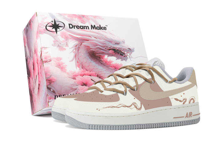 Nike Nike Air Force 1 Skateboard Shoes Women's Low Top Khaki/Beige/White