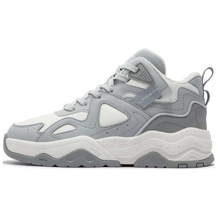 361° Sweet Wilderness Fleece Lined Comfortable Thermal Abrasion Resistant High top Skateboard Shoes Women's Gray White