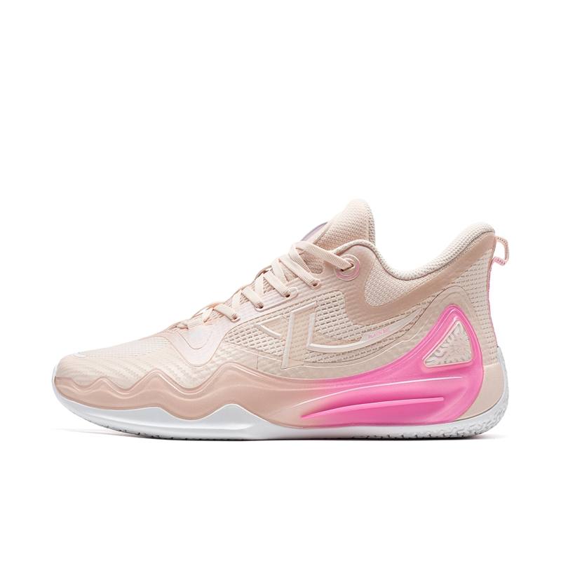 XTEP Abrasion Resistant Cushioning Coverage Low top Basketball Shoes Men's Pink