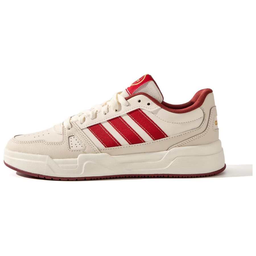 Adidas Adidas LITE BALLER Slip Resistant Abrasion Resistant Low top Skateboard Shoes Unisex Beige Red