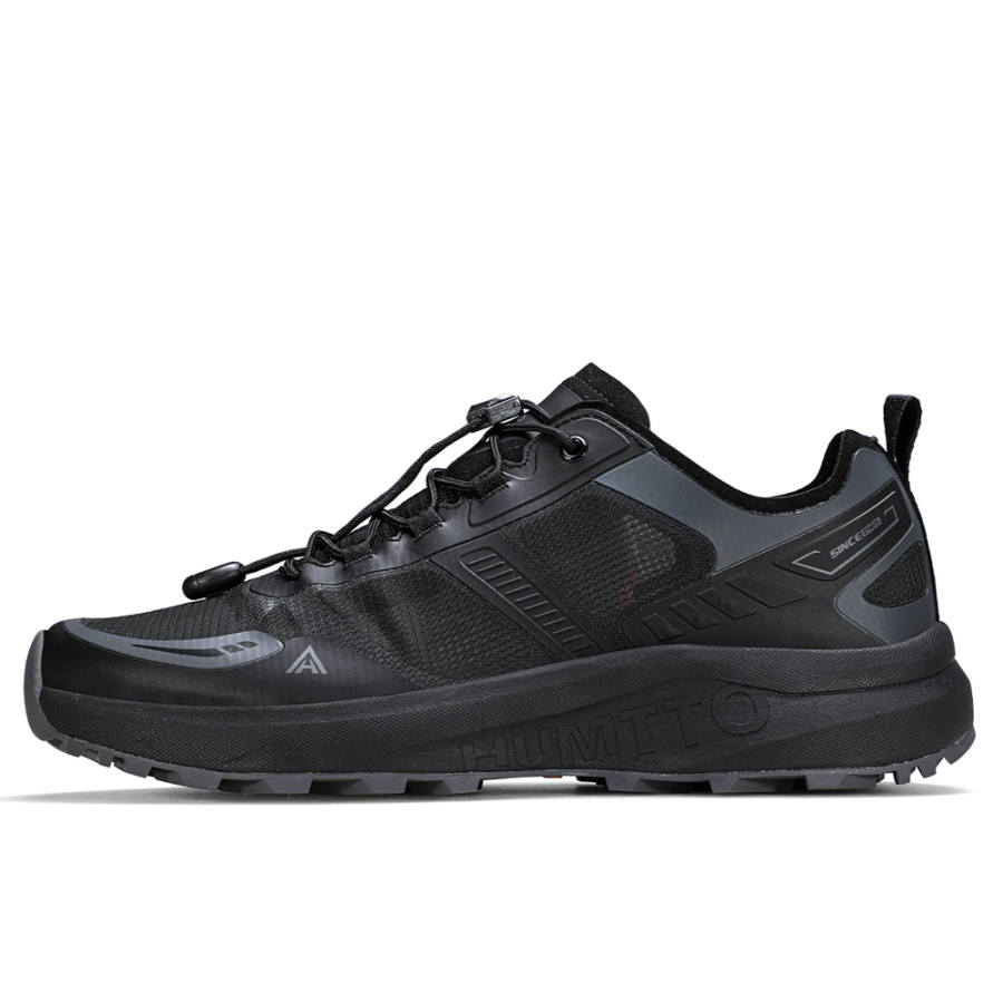 HUMTTO Cushioning Slip Resistant Abrasion Resistant Low top Mountaineering Shoes Men's Black