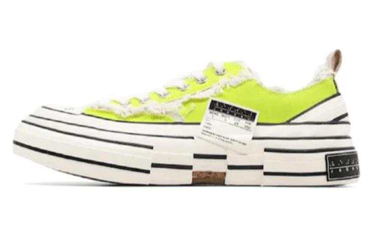 XVESSEL VESSEL Big Green G.O.P. Lows Low top Canvas Shoes Unisex Neon Green