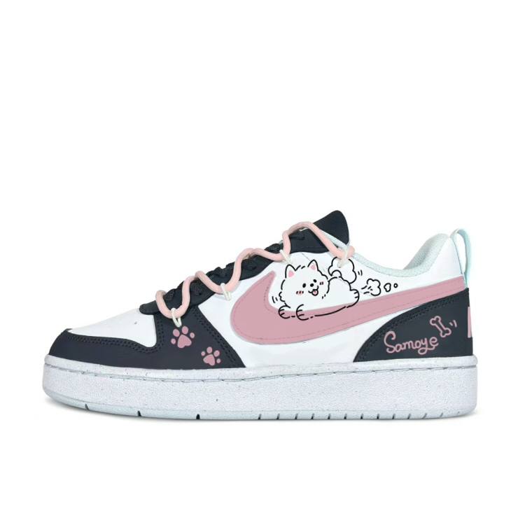 Nike Nike Court Borough Slip Resistant Abrasion Resistant Low top Skateboard Shoes Women's Black Pink