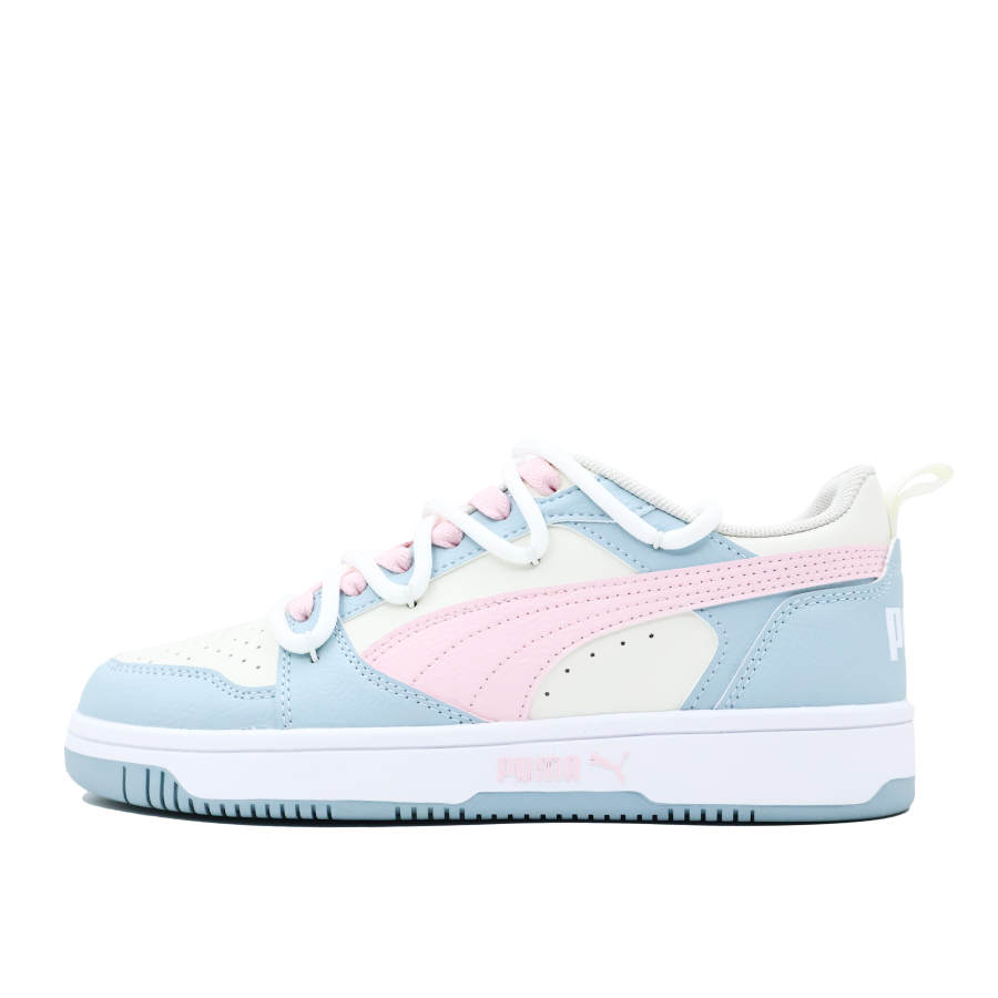 PUMA Rebound V6 Slip Resistant Abrasion Resistant Low top Skateboard Shoes Women's Blue Pink