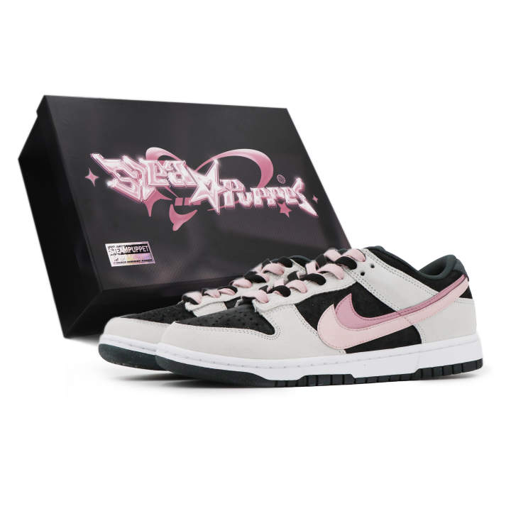 Nike Nike Dunk Slip Resistant Abrasion Resistant Low top Skateboard Shoes Unisex Black Pink
