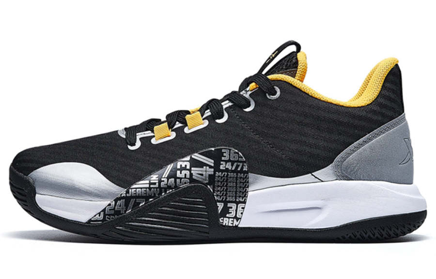 XTEP Lin Generation Textile, Synthetic Leather Abrasion Resistant Cushioning, Impact Resistant Low top Basketball Shoes