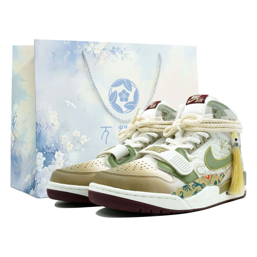 Jordan Jordan Legacy 312 Kaleidoscope, Auspicious Azure Dragon, Shopping Bag Slip Resistant Abrasion Resistant