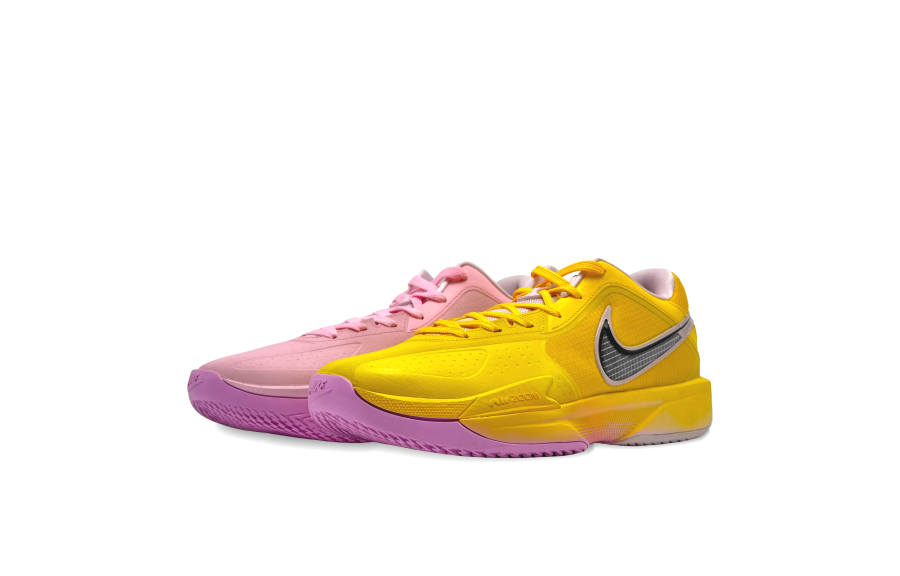 Nike Nike G.T. CUT CROSS Slip Resistant Abrasion Resistant Low top Basketball Shoes Unisex Yellow Pink