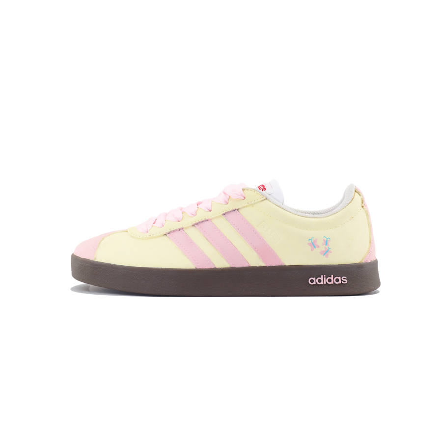 Adidas Adidas Soft Light Butterfly Whisper Slip Resistant Abrasion Resistant Low top Skateboard Shoes Unisex Yellow Pink