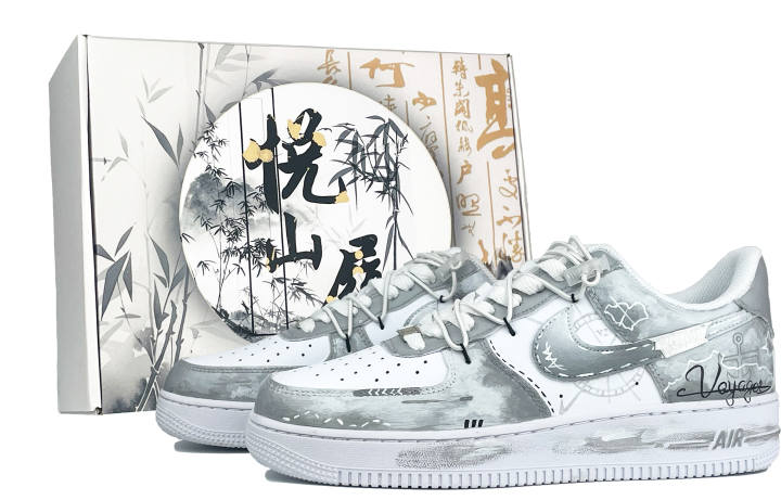 Nike Nike Air Force 1 Box, Yueshan Lü, Nautical Era Abrasion Resistant Low top Skateboard Shoes Men's Gray