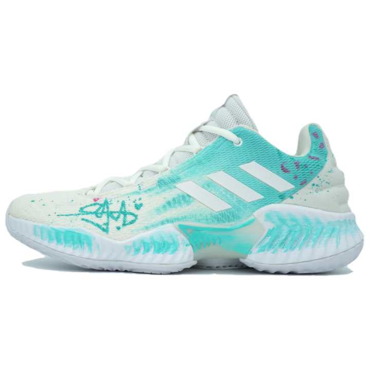 Adidas Adidas Pro Bounce 2018 Blue And White Cushioning Slip Resistant Abrasion Resistant